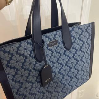 Spade Flower Jacquard Denim Manhattan Large Tote | Kate Spade Outlet