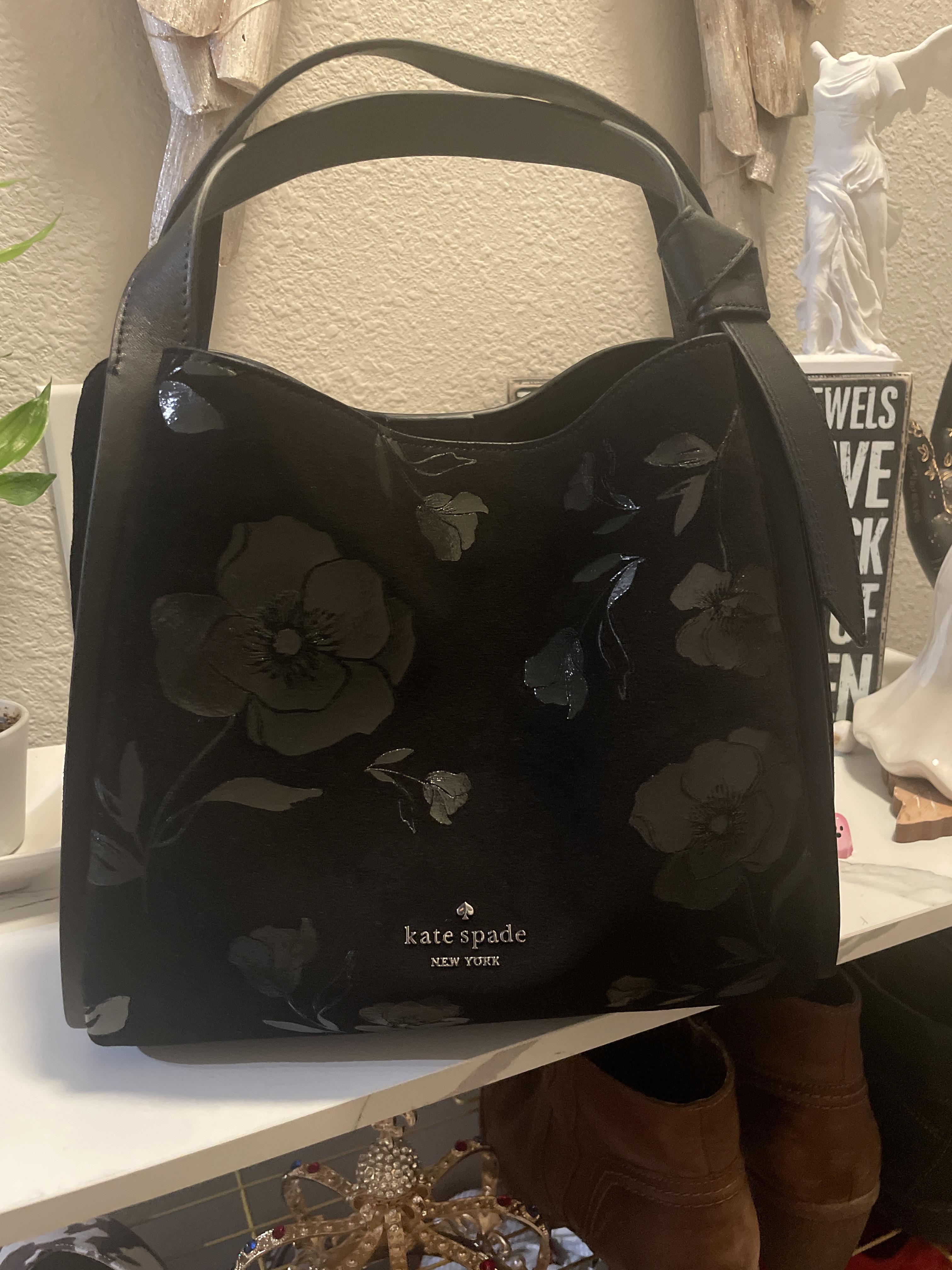 Knott Floral Suede Carryall Bag | Kate Spade Outlet