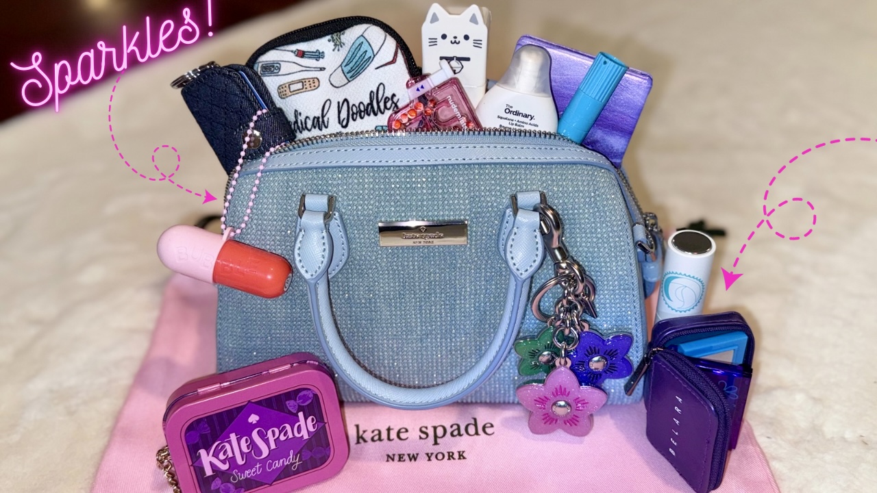 Madison Studded Denim Small Dolly Duffle | Kate Spade Outlet