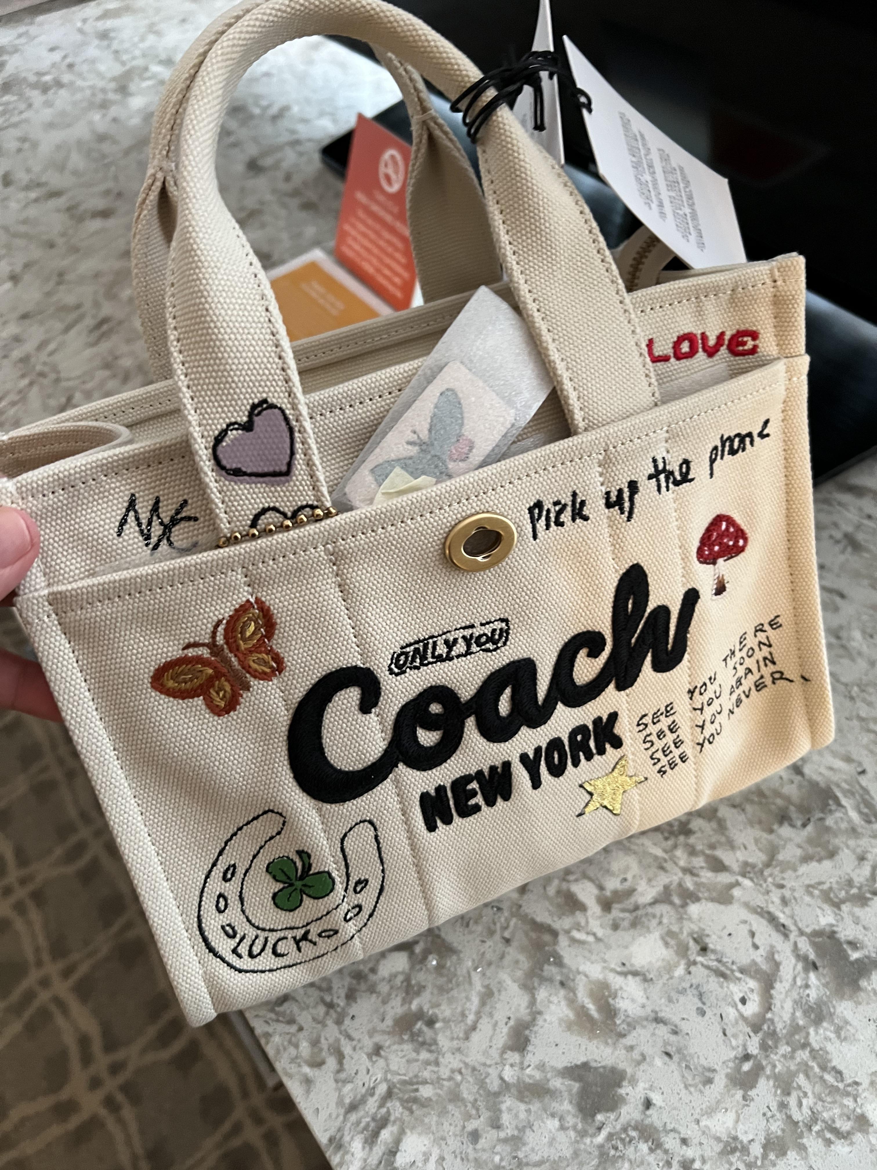 COACH コーチ Small Cargo Cherry Print Canvas Tote Bag 26 COACH Small Cargo Cherry Print Canvas Tote Bag | Bloomingdale's